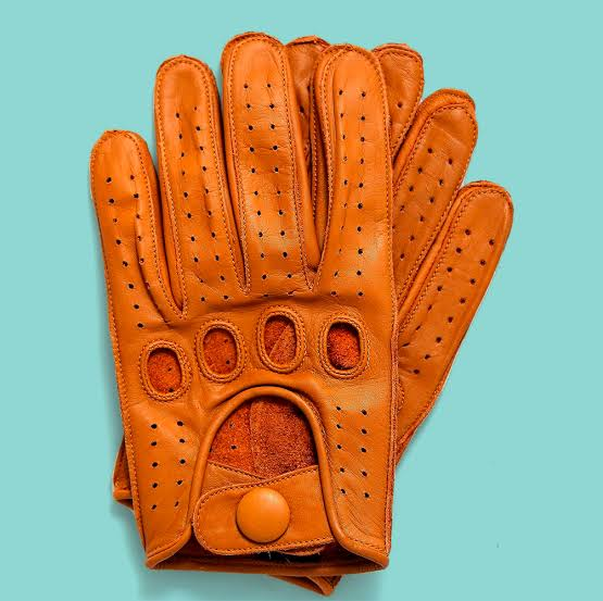 Tan Leather Driving Gloves — Perforated Classic