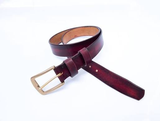 Casual Leather Belt with Antique Buckle
