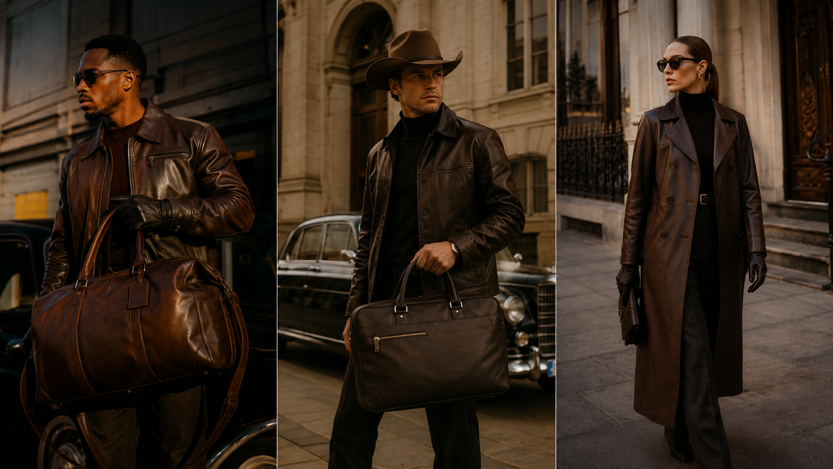 InspiracionX hero - editorial leather goods lifestyle
