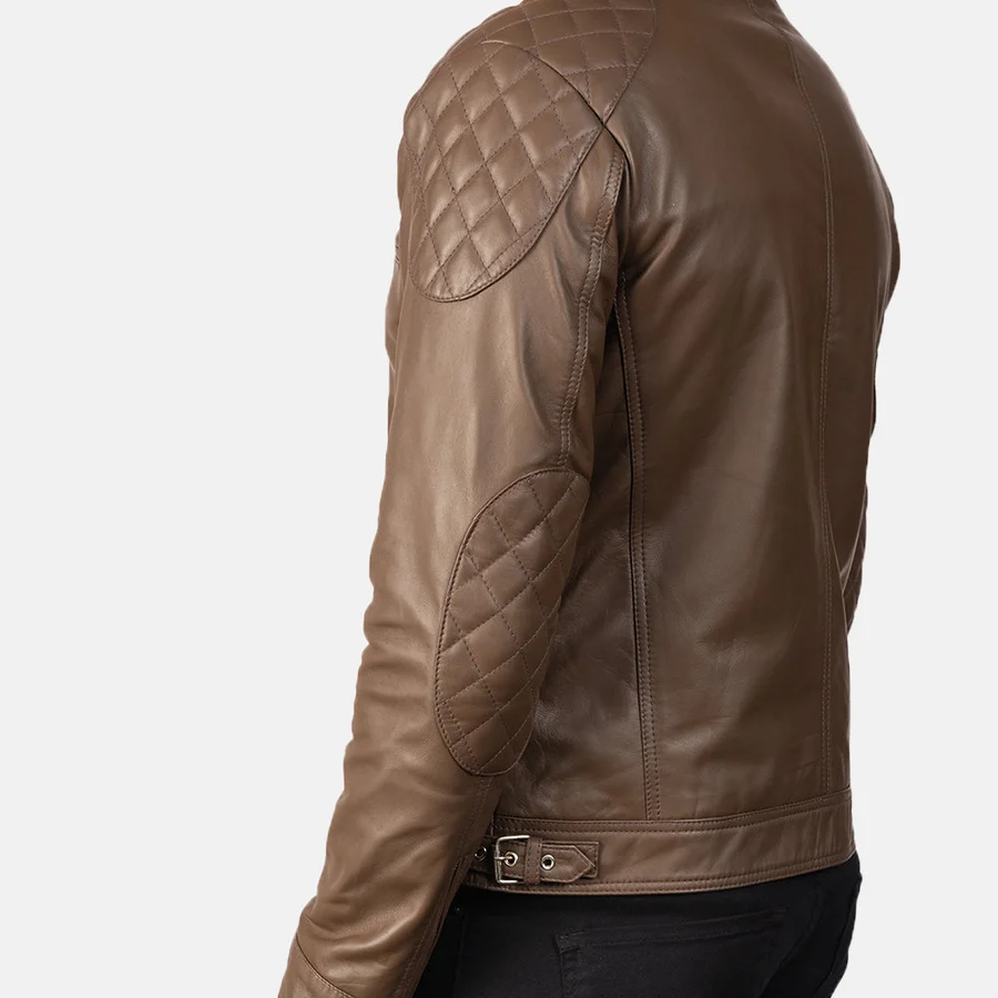 TEST — Men's Full-Grain Leather Biker Jacket (Multi-Color)