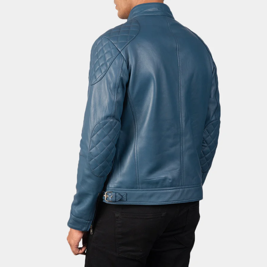 TEST — Men's Full-Grain Leather Biker Jacket (Multi-Color)