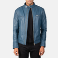 TEST — Men's Full-Grain Leather Biker Jacket (Multi-Color)
