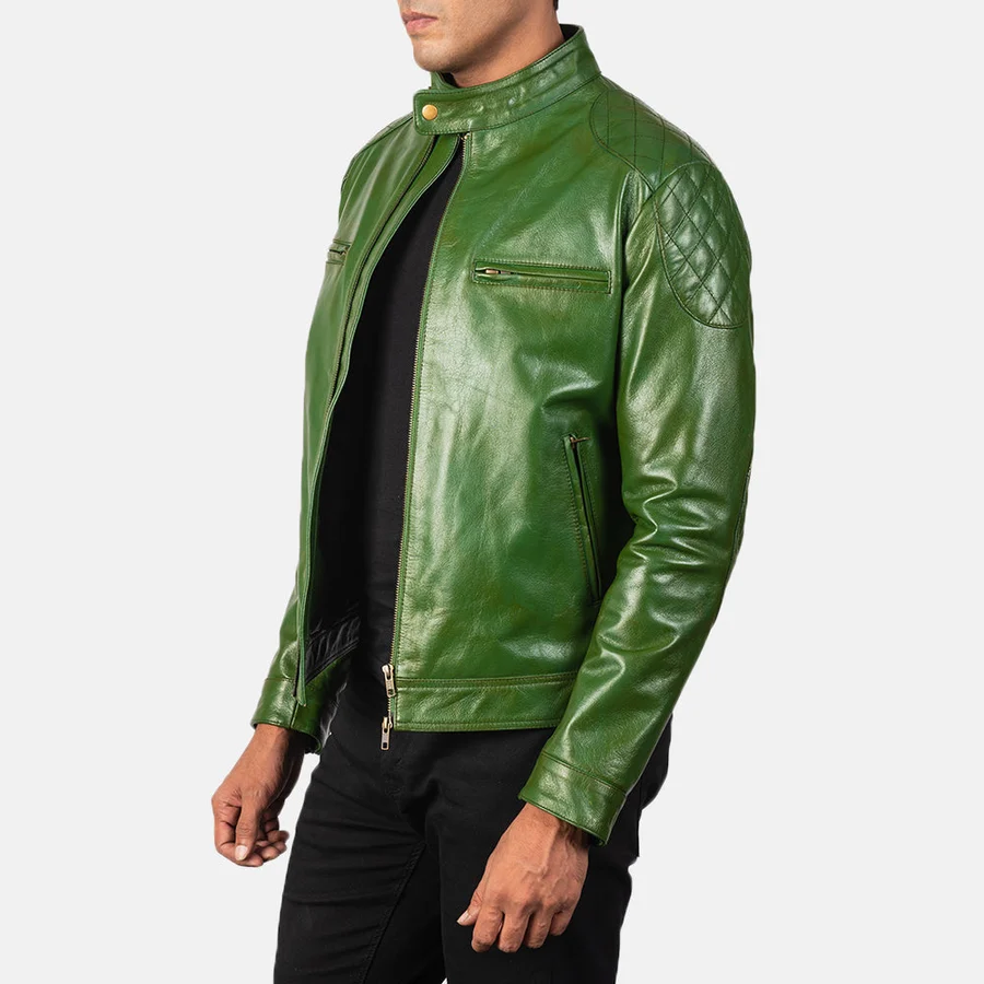 TEST — Men's Full-Grain Leather Biker Jacket (Multi-Color)